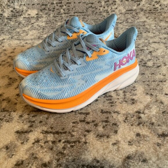 Hoka One One Clifton 9 Sunset Women’s Running Shoes Sizes 5,5.5, 6, 6.5, 7, 7.5 - Picture 3 of 5